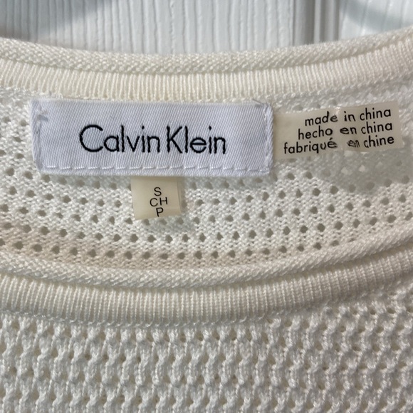 Calvin Klein Cream Top. Size S - Picture 4 of 5